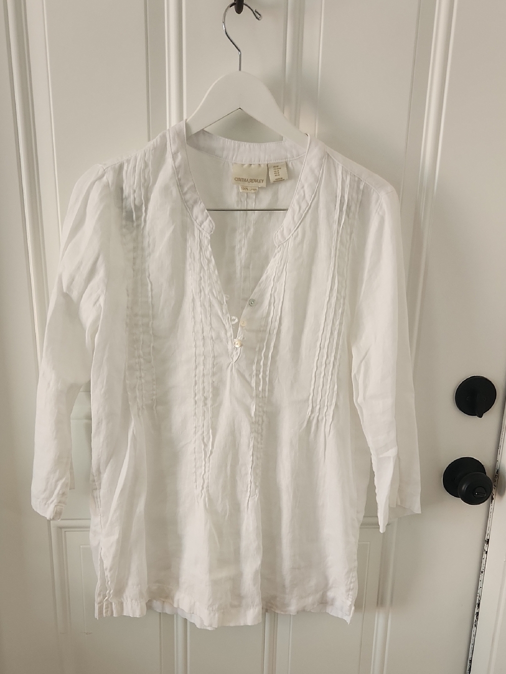 Cynthia Rowley White Linen Tunic